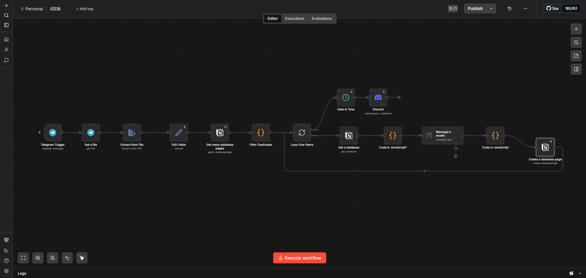 n8n workflow